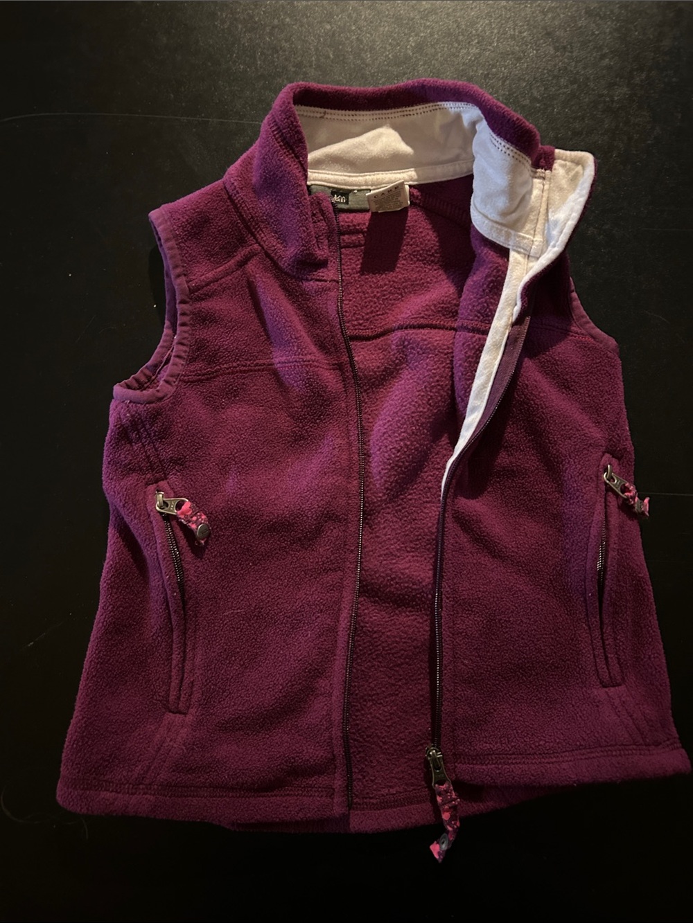 KidsREI Purple Fleece Vest - Soft Layering Vest for Girls-size small 6/7